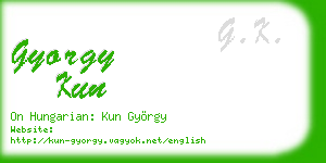 gyorgy kun business card